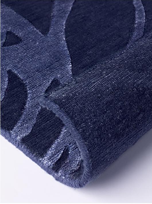 Tapis Moderne Bleu Noué à la Main