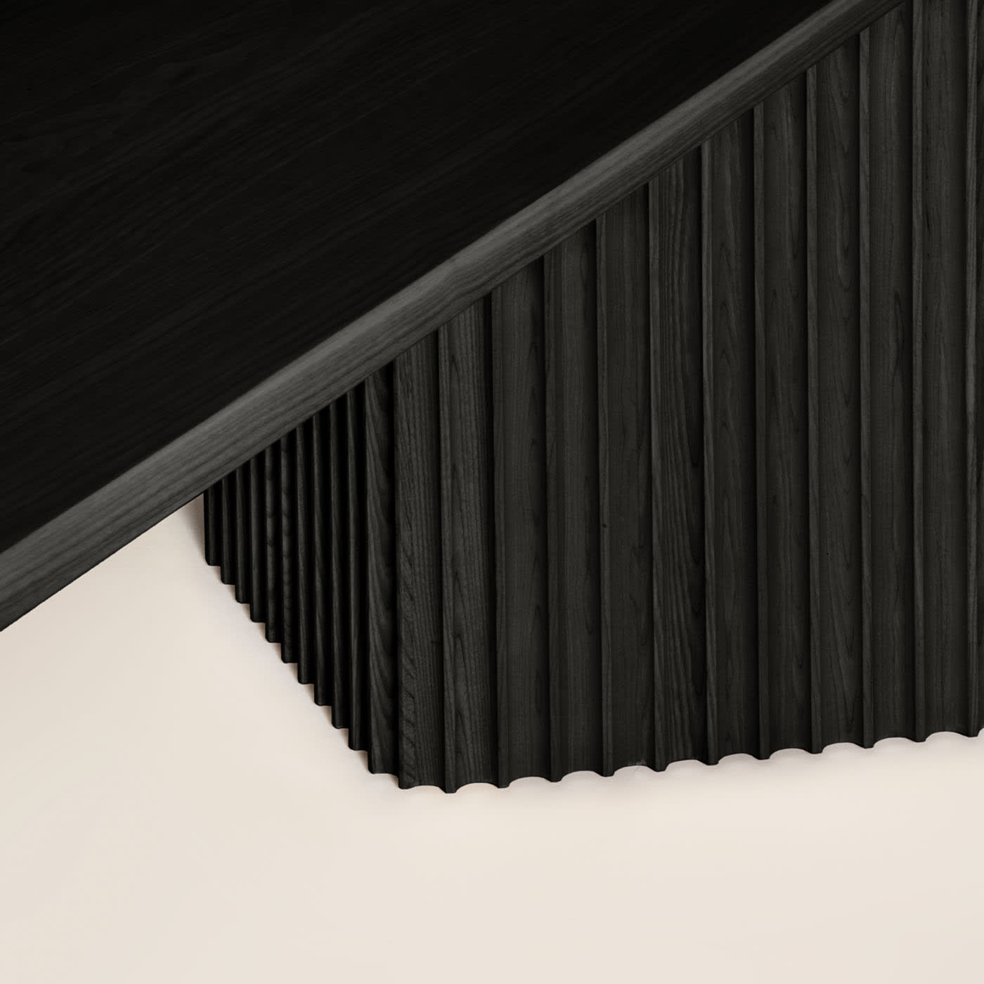 Table Basalto en Frêne Noir