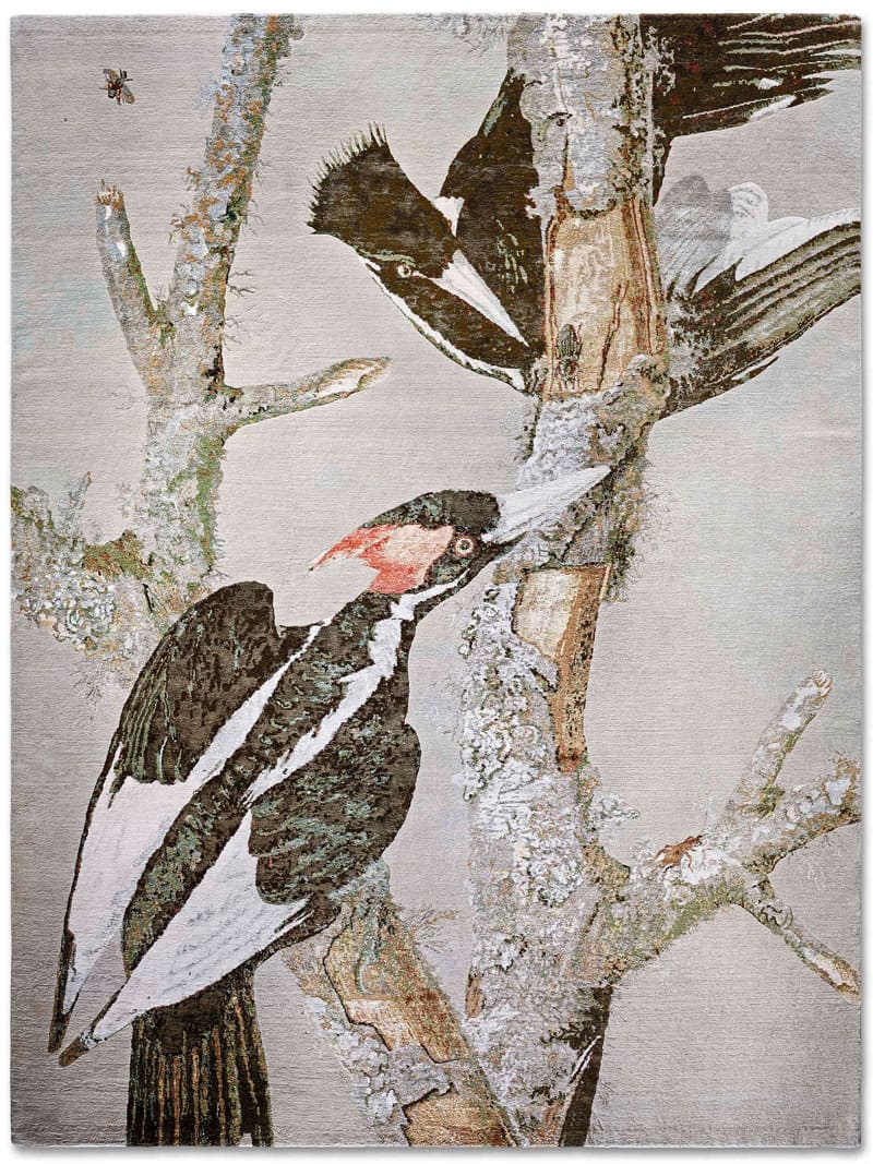 Tapis tissé main Deux Oiseaux | Taille: 250 x 300 cm