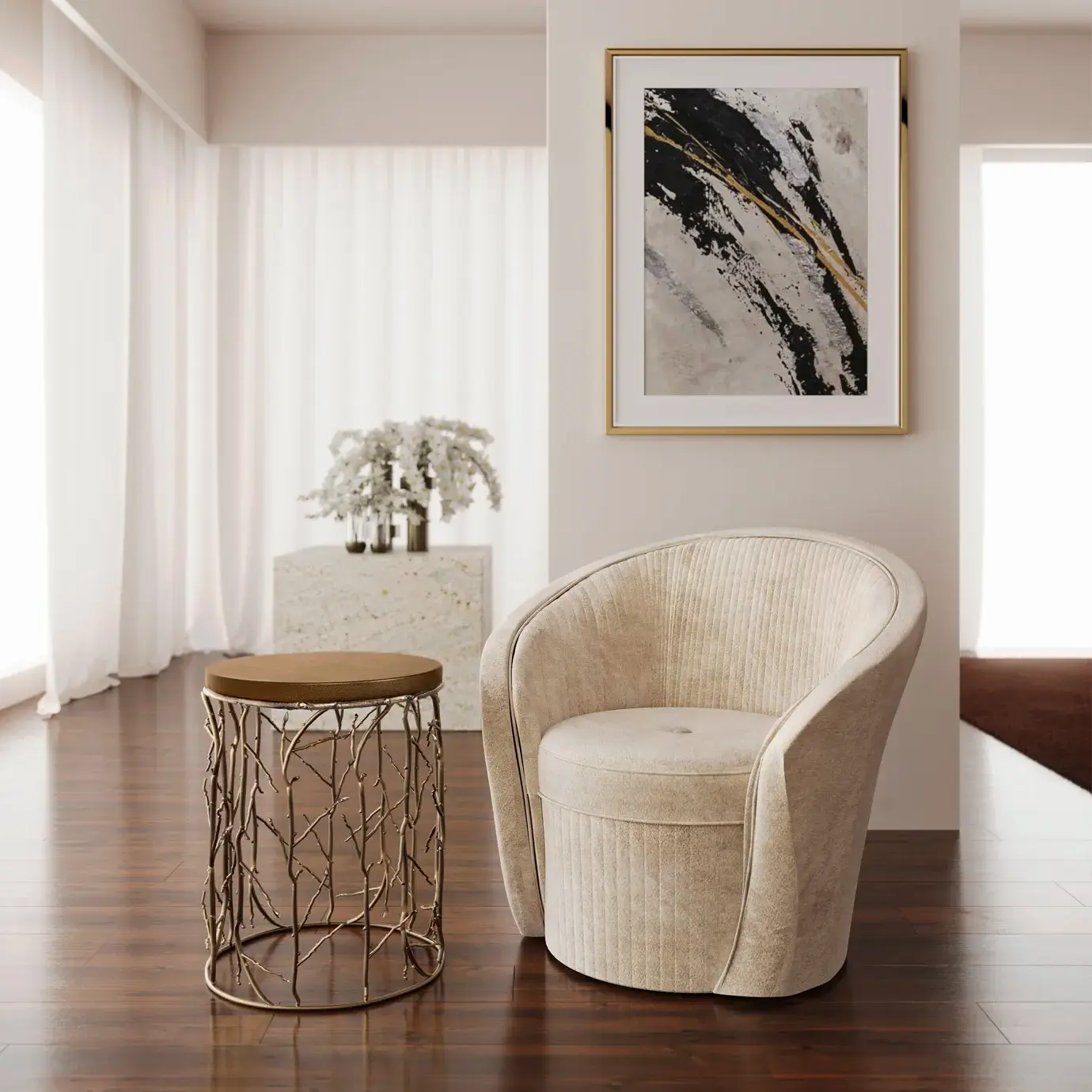 Table d’Appoint Enchanted Cuir Synthétique