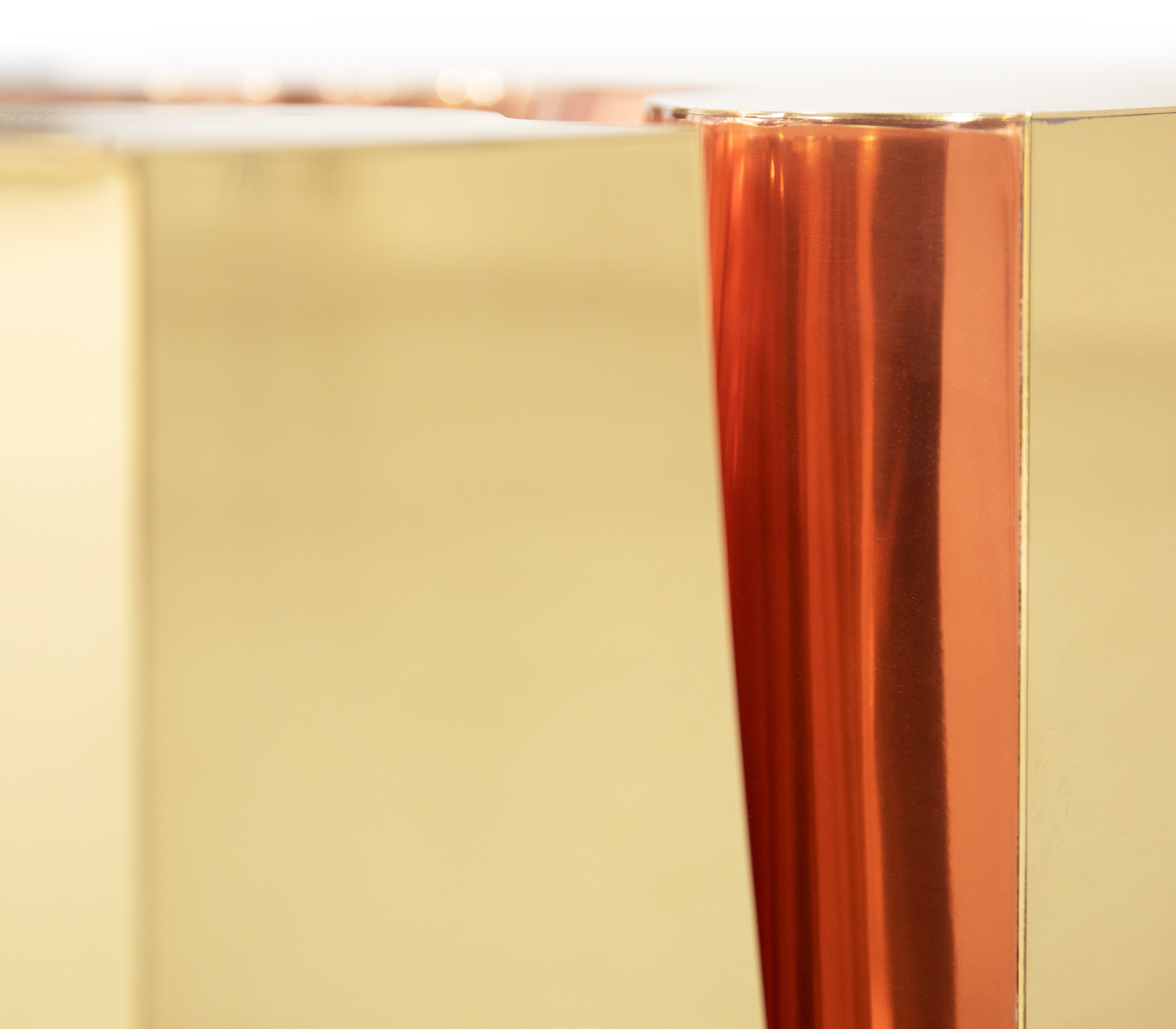 Table Basse Or & Cuivre Fissure