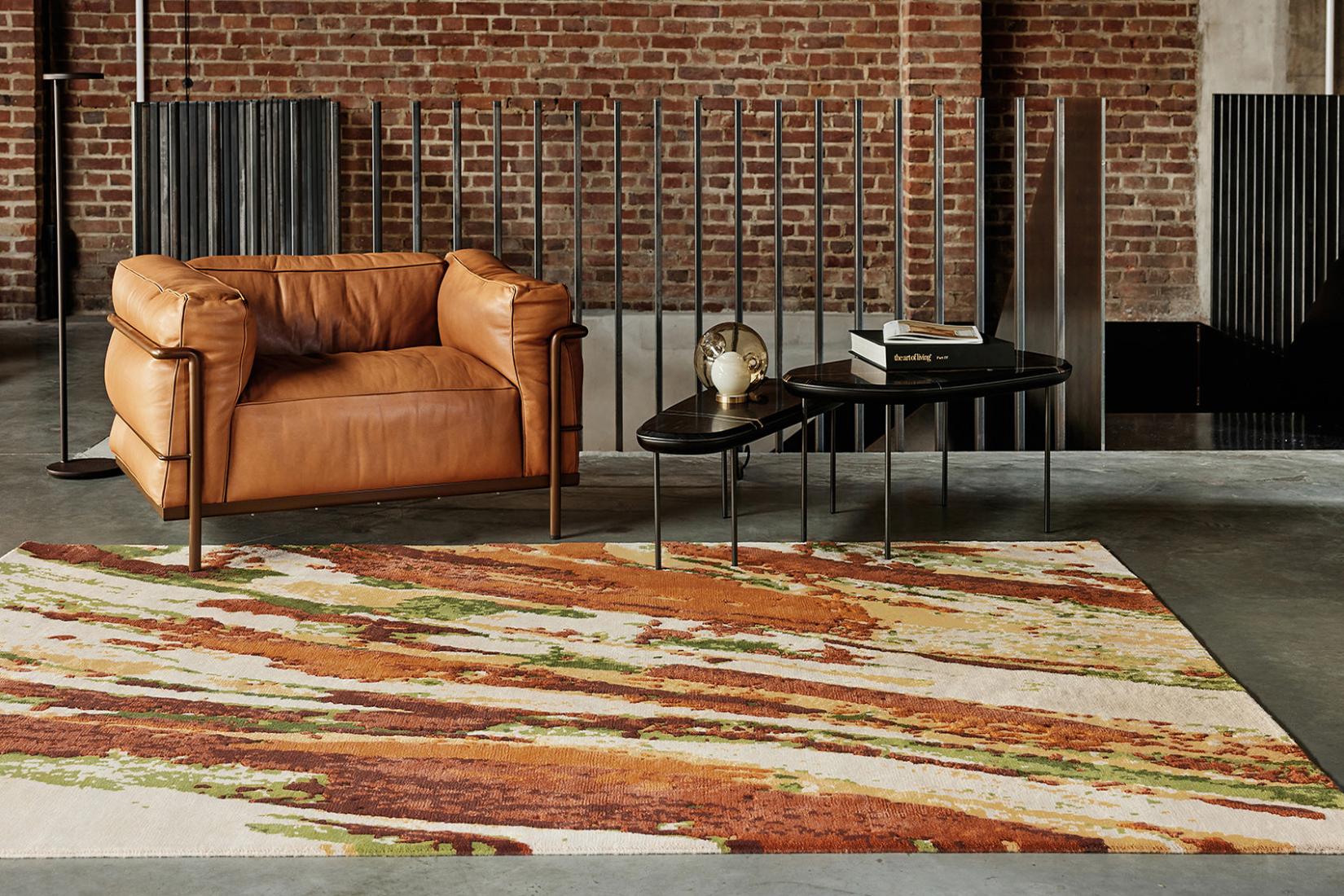 Tapis Flux brique noué main | Taille: 200 x 300 cm