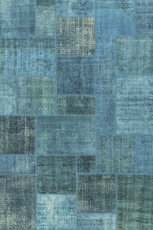 Tapis Patchwork Turquoise Foncé | Taille: 300 x 400 cm