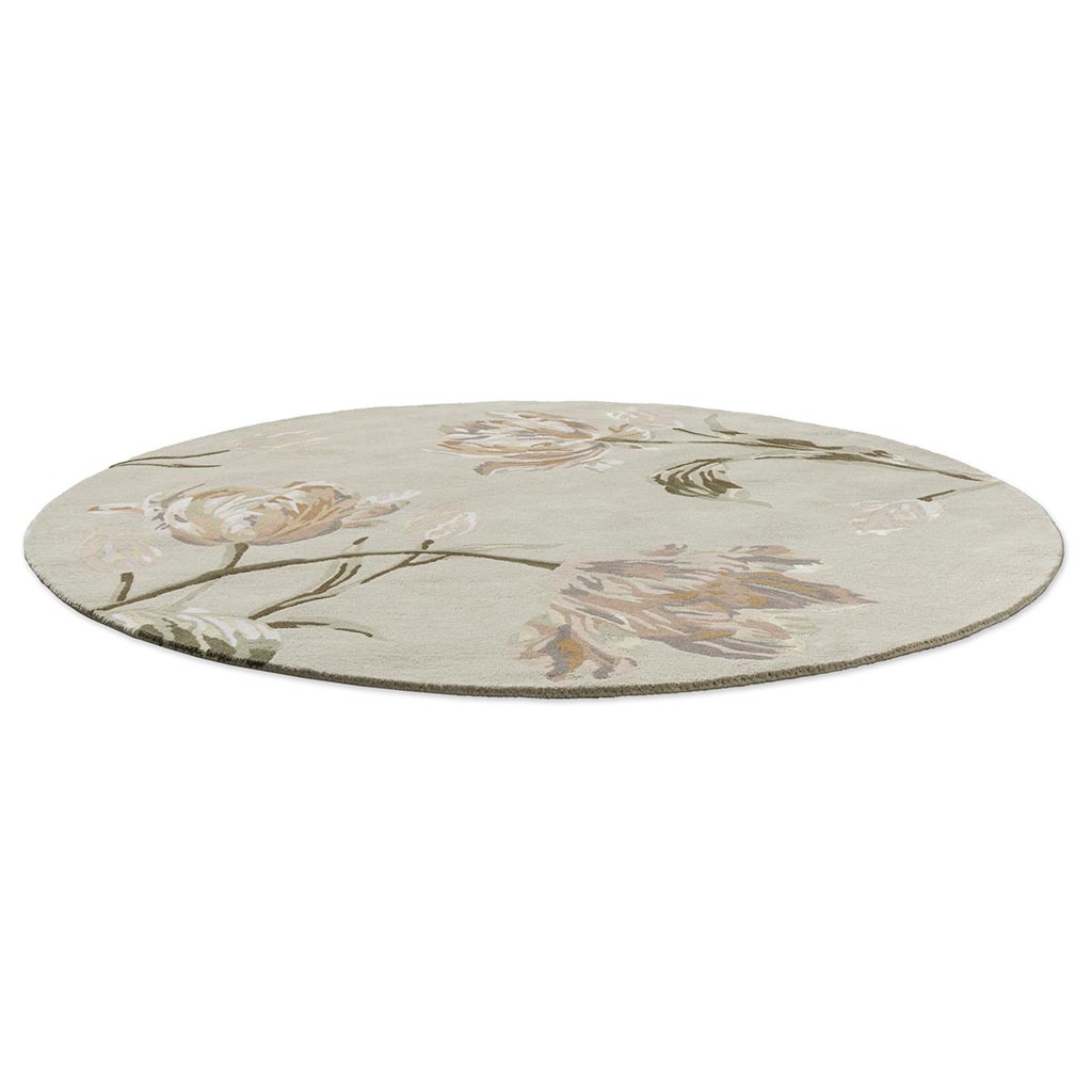 Tapis Gosford Naturel/Vert Sauge Rond
