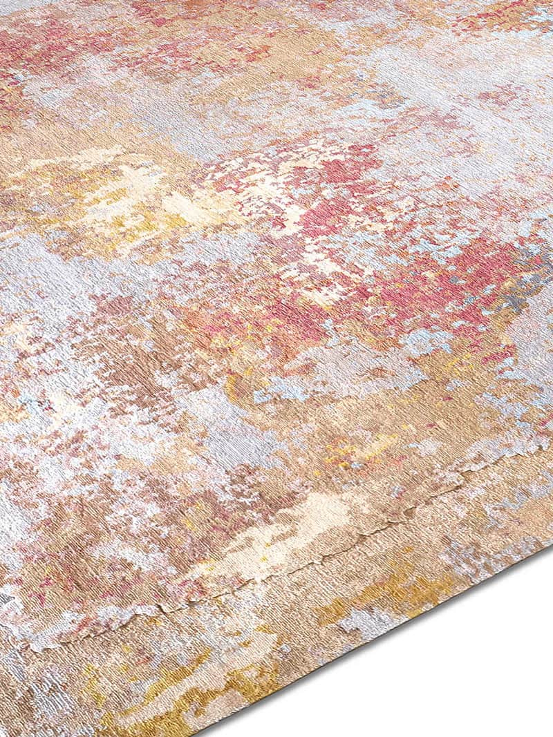 Tapis noué main de luxe Stéréo Multicolore
