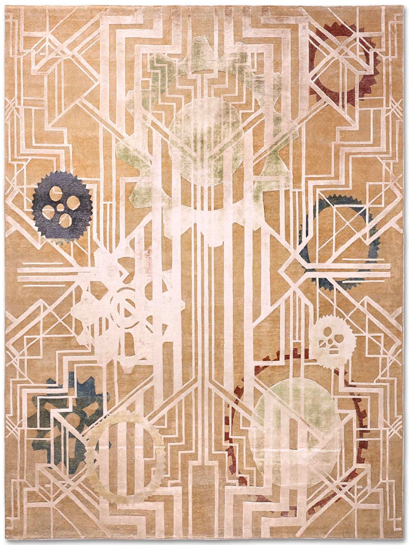 Tapis fait main de luxe Couleur Silencieuse