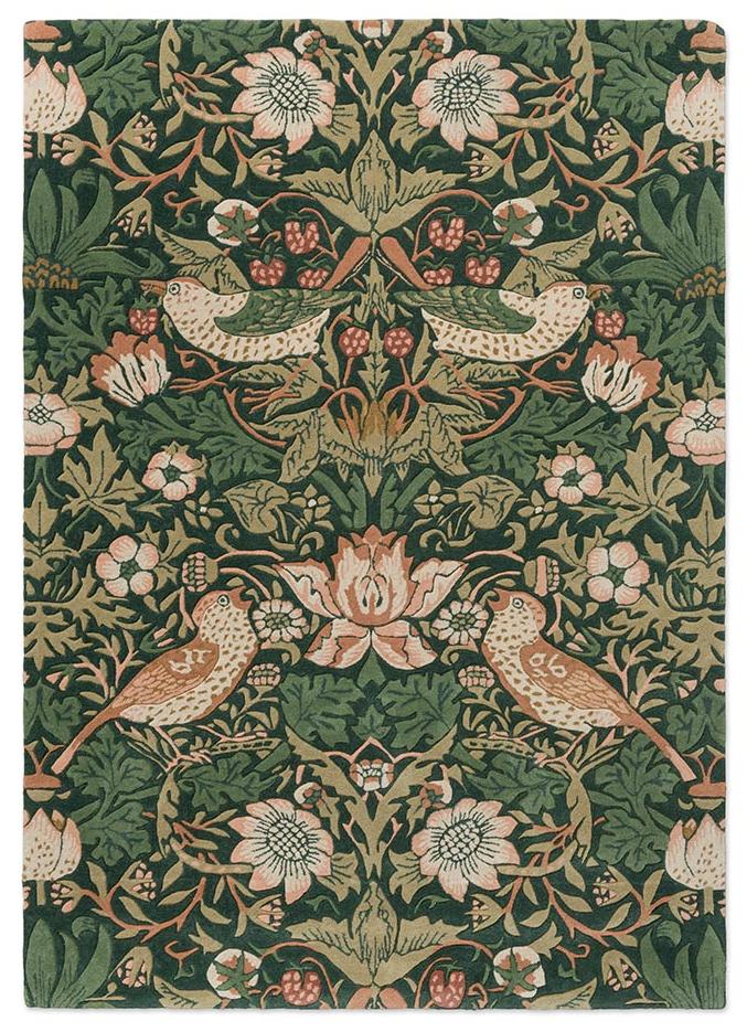Strawberry Thief Forest Tapis | Taille: 200 × 280 cm
