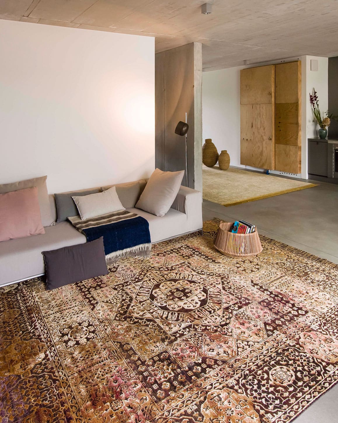 Tapis tissé main Fraise Dorée