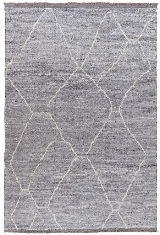 Tapis Berbère Gris à Poil Long