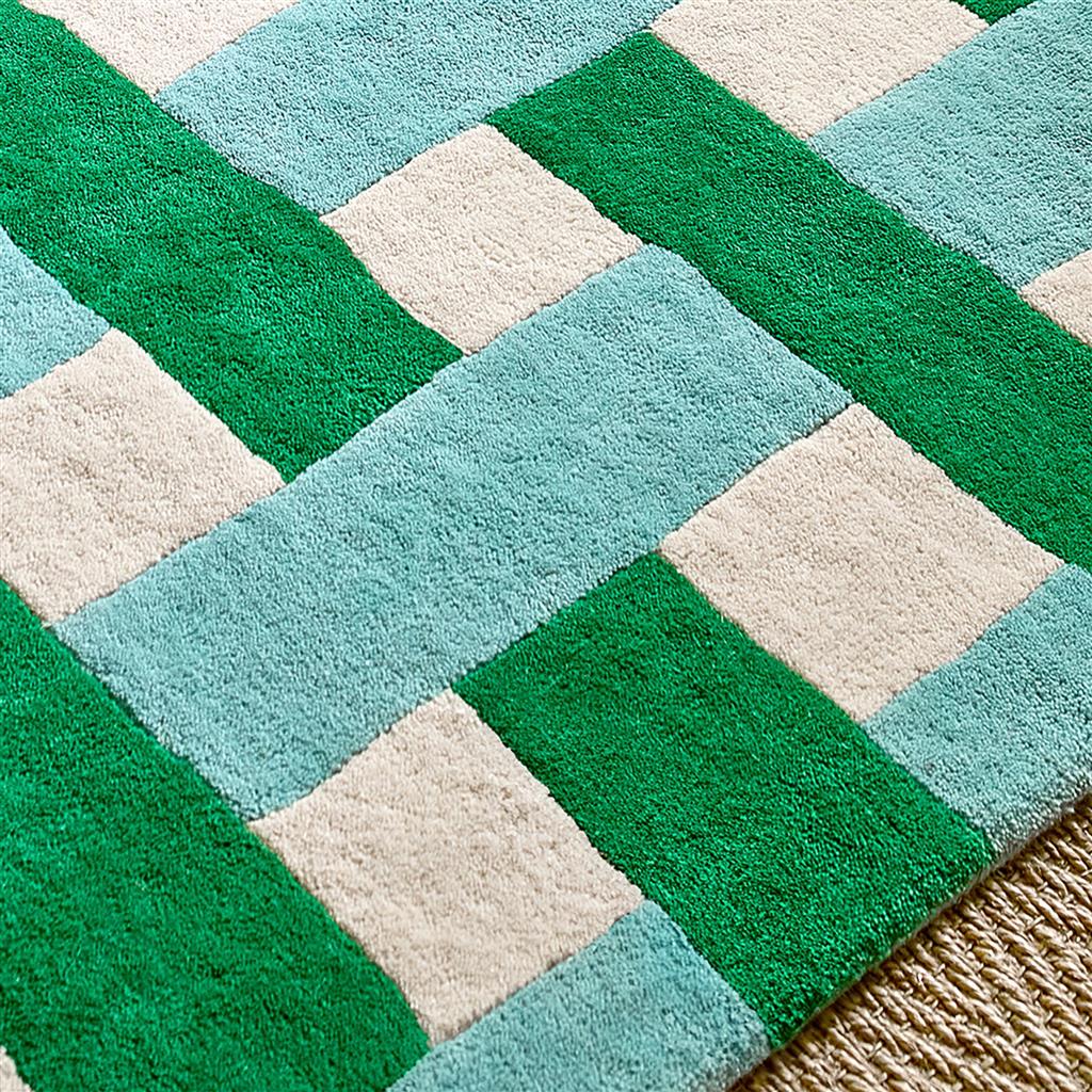 Tapis Vannerie Émeraude/Aigue-marine