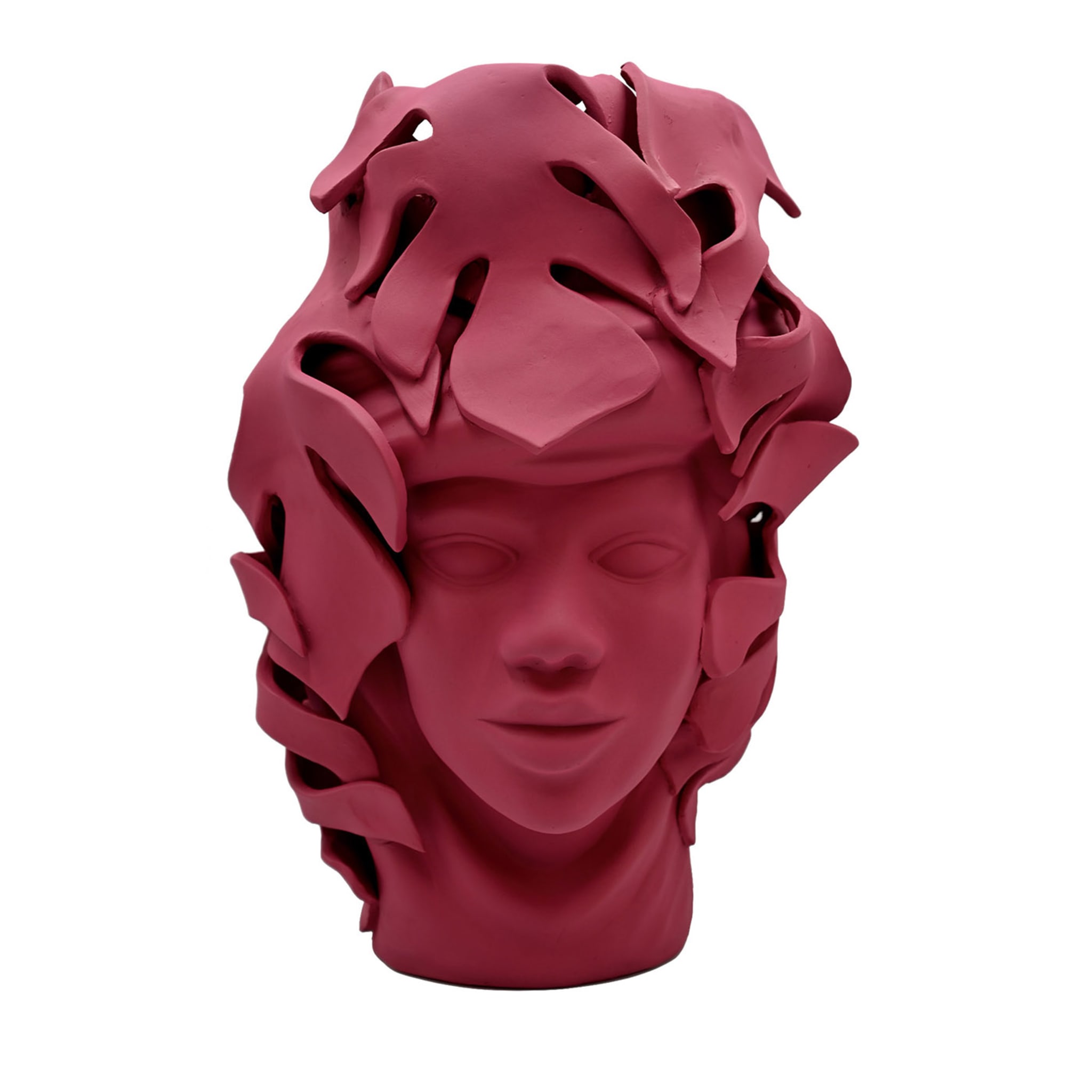 Sculpture Tête De Maure Rose