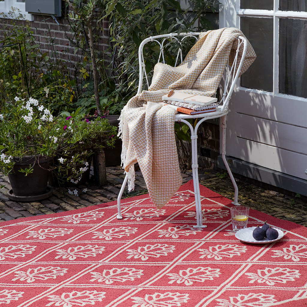Tapis d'Extérieur Rouge Coquelicot