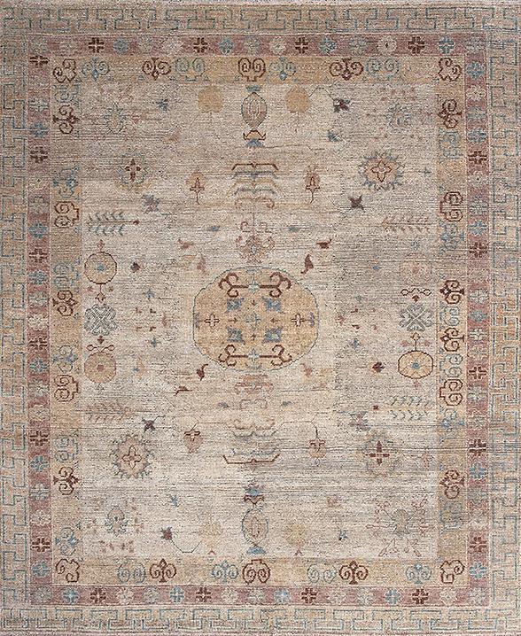 Tapis en Laine Khotan Noué à la Main