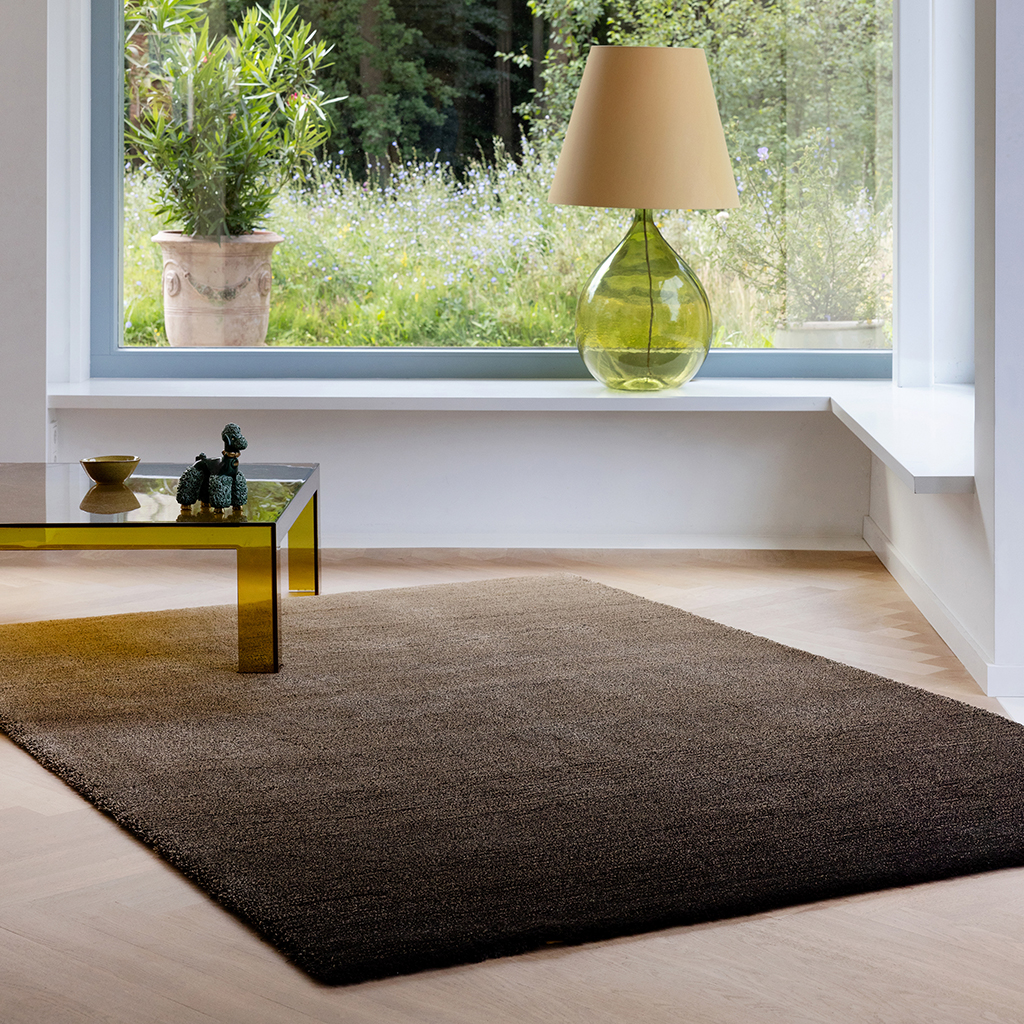 Tapis bas Shade Beige / Chocolat Foncé
