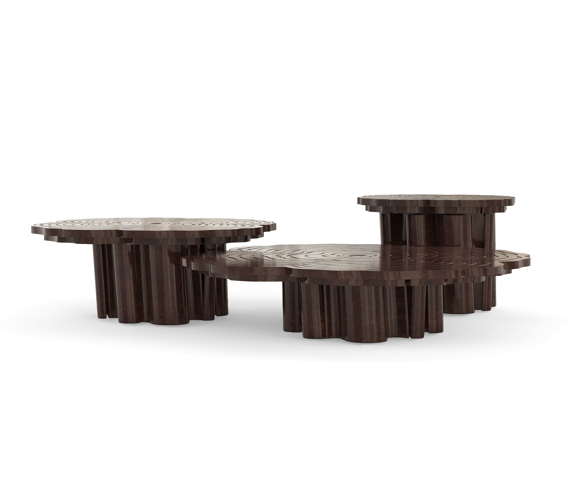 Set de Tables Basses Noyer Fortuna (x3)