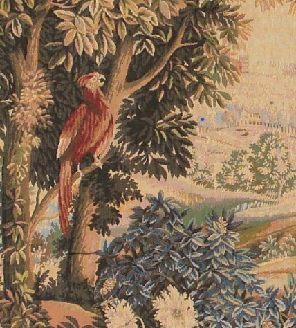 Tapisserie Verdure Horizontale aux Oiseaux