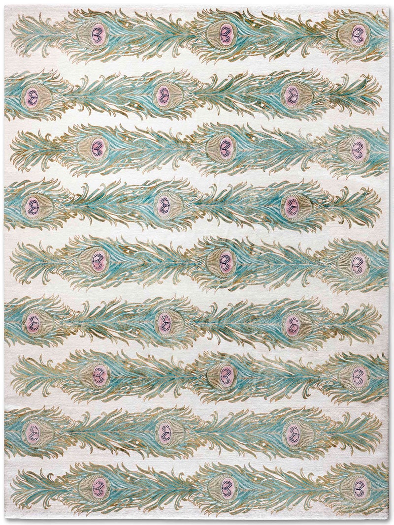 Tapis de luxe fait main Plumes Lane