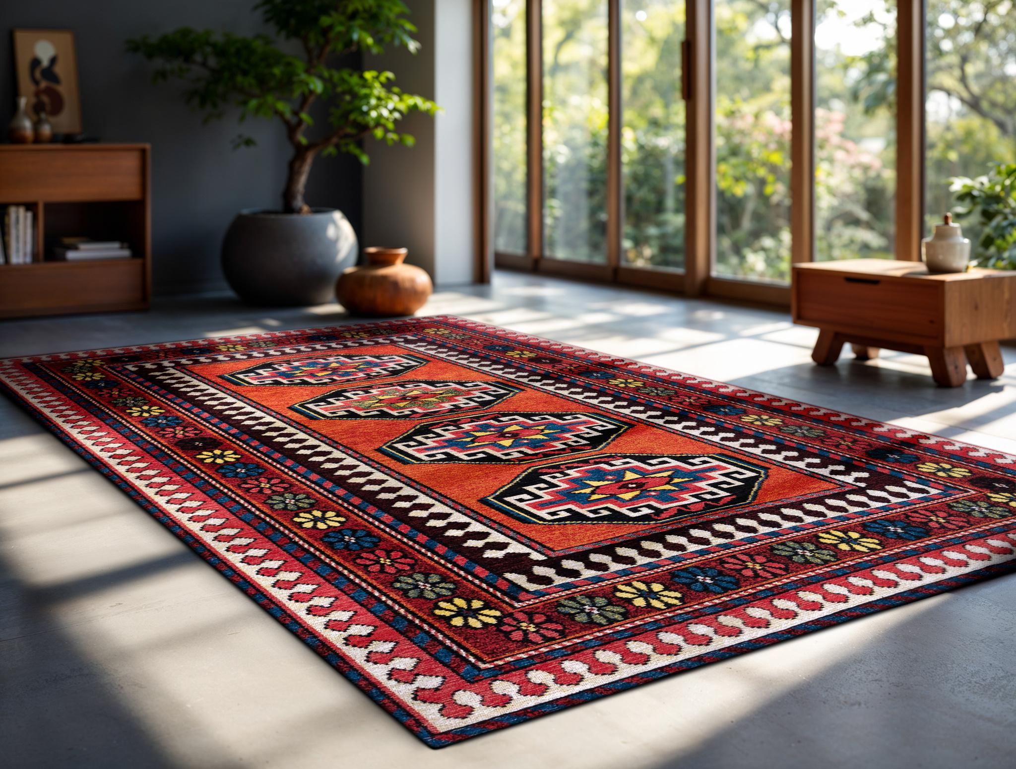 Tapis Antalia Mélange Rouge 9844