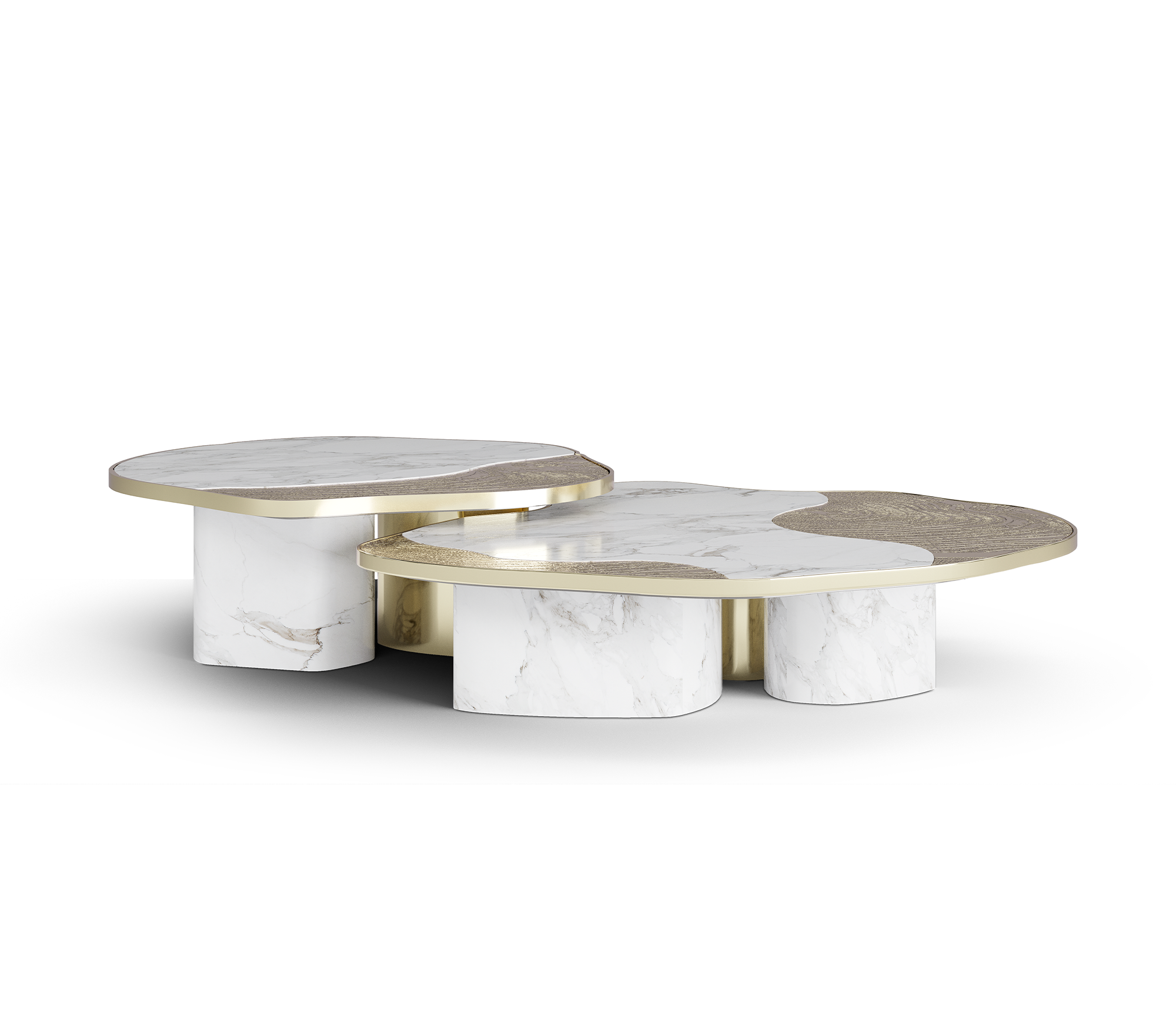Set Tables Athena Doré & Or