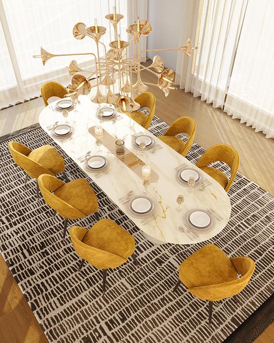Table de Cuisine et de Salle à Manger Ovale Bertoia - 6