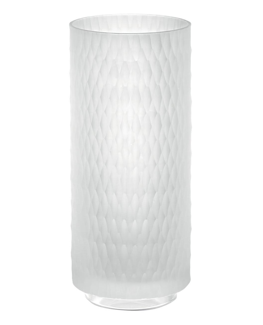 Vase en Cristal Mat Hexagonal Italien