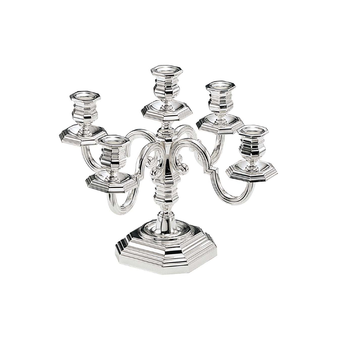 Candélabre Octogonal Argenté