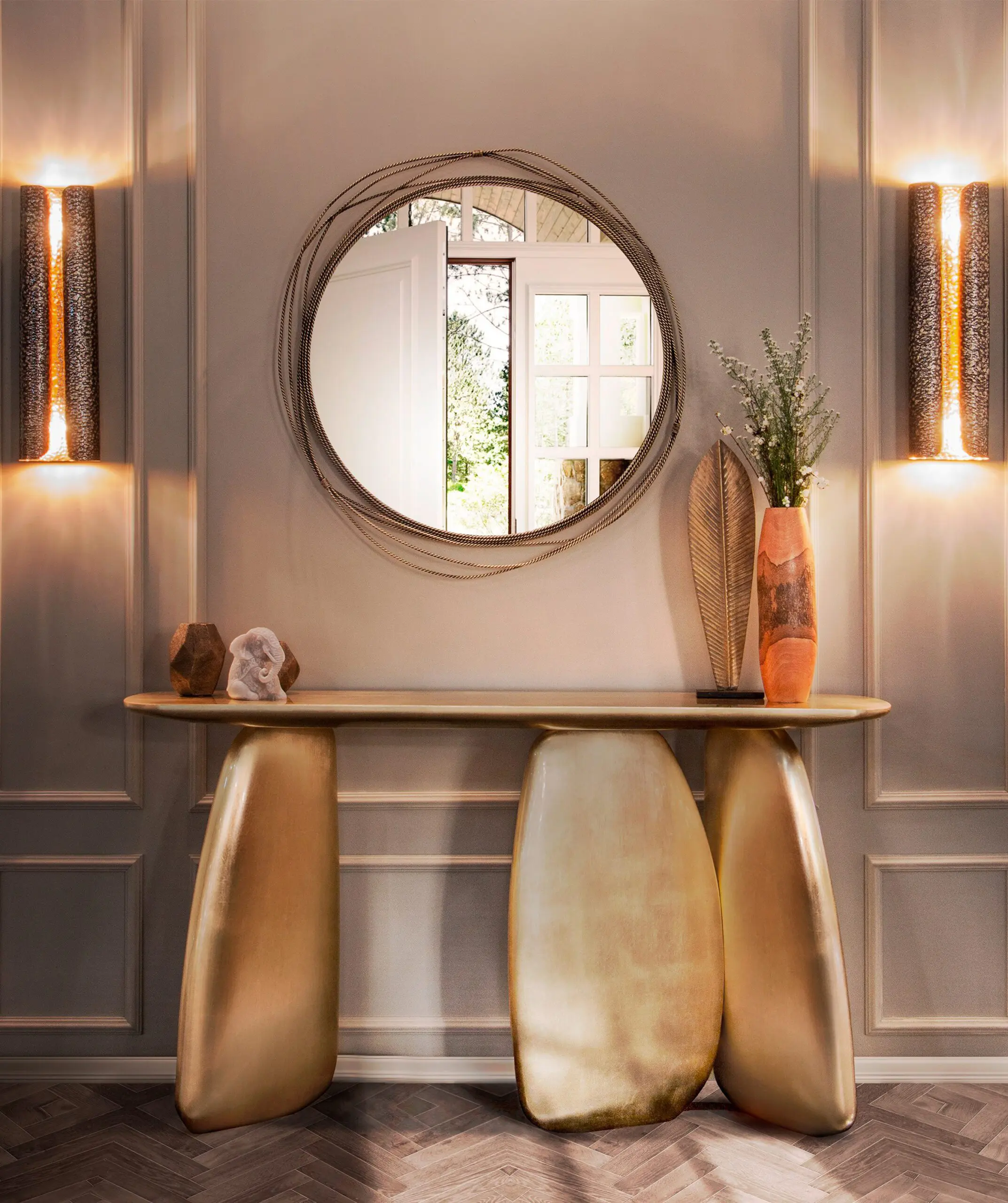 Console Sculpturale Noire - 1