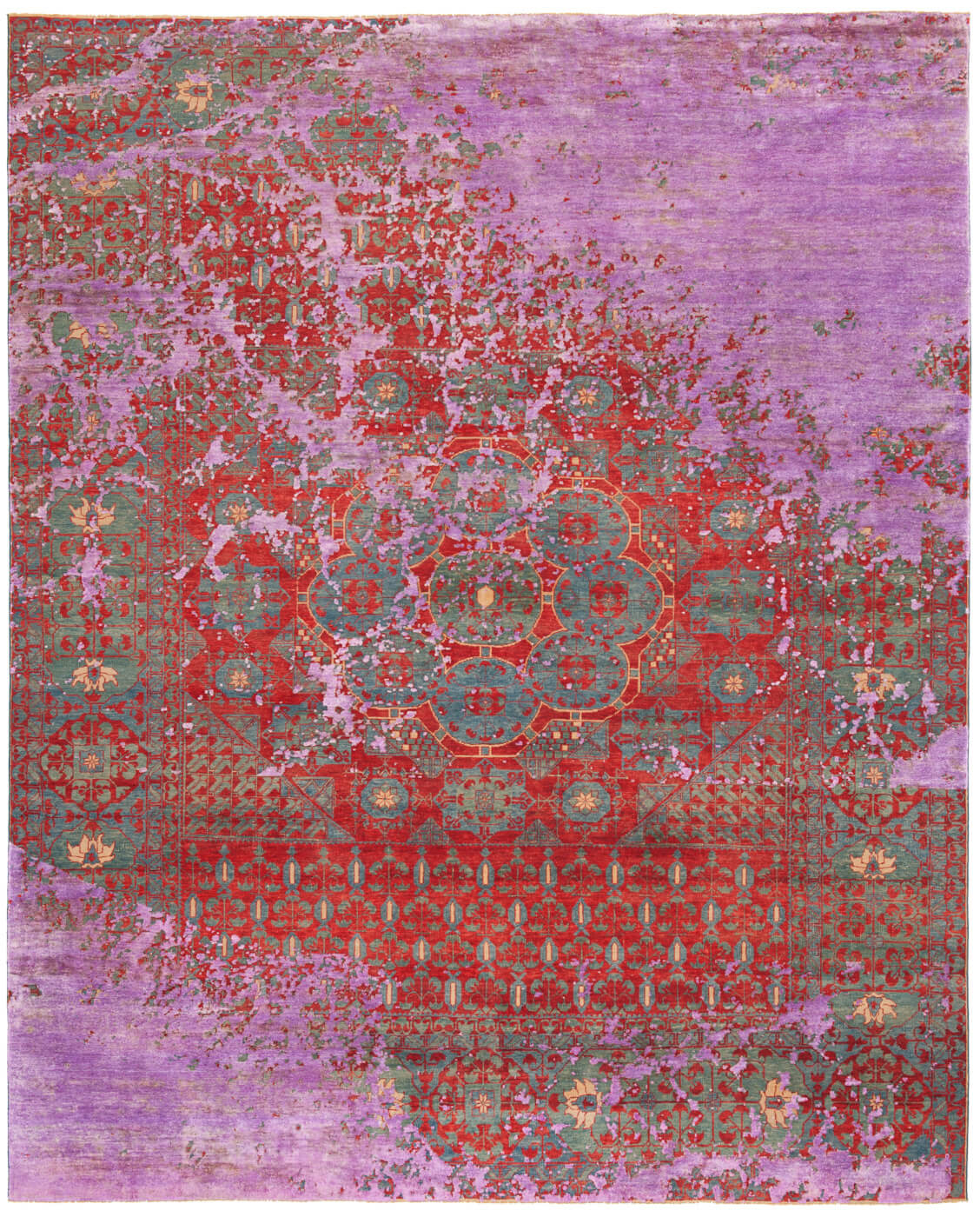 Tapis Mamluk Kensington Raved Rouge E 067 Soie