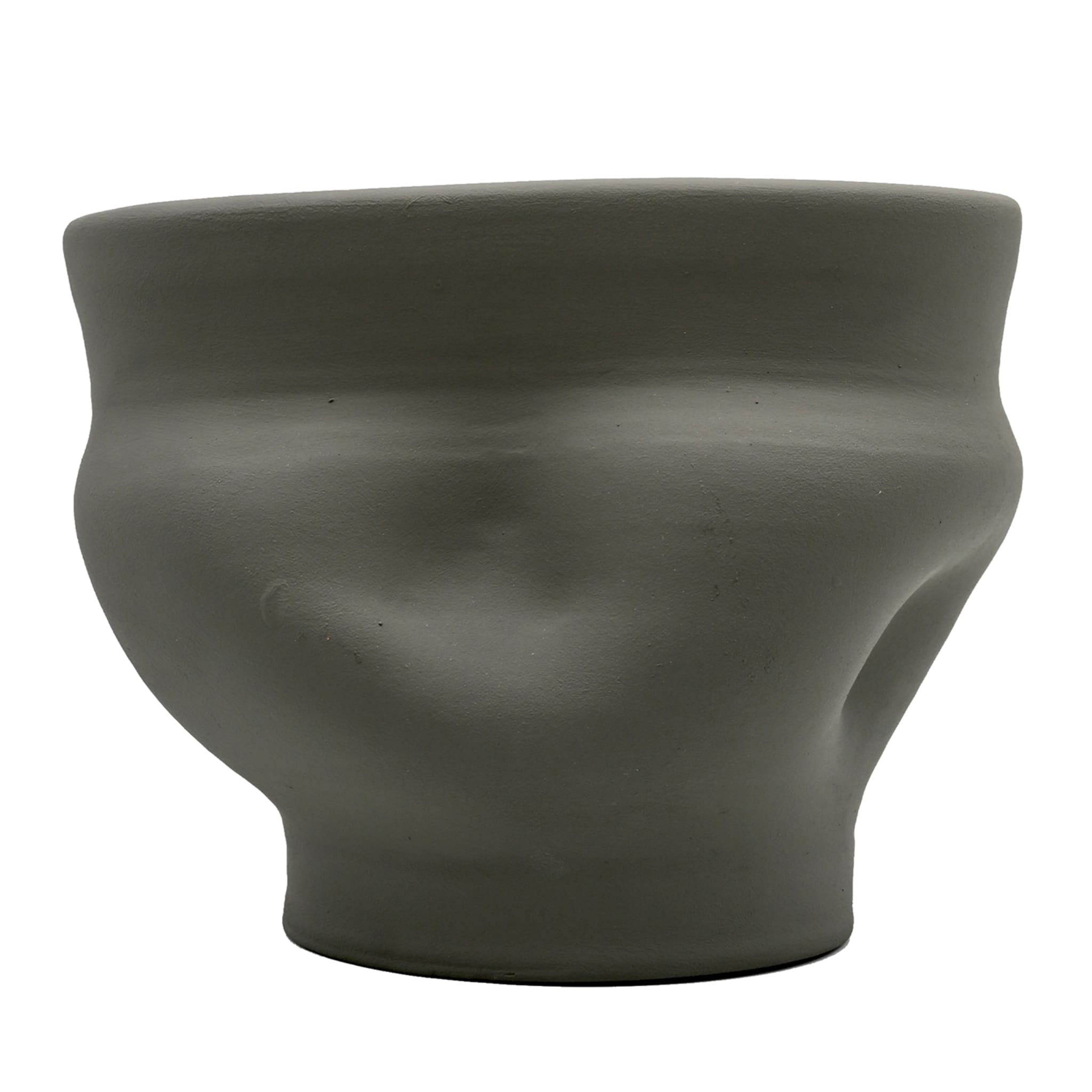 Vase Gris Sculpteur à la Main