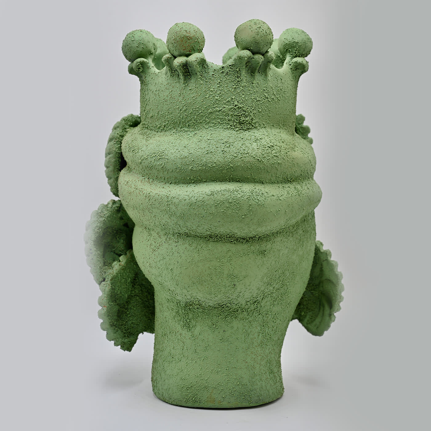 Sculpture Tête De Maure Vert Citron