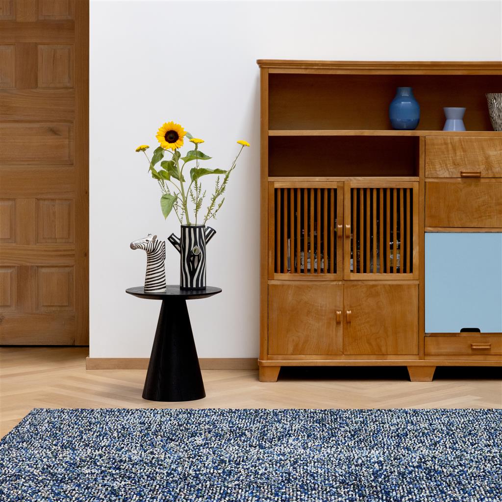 Tapis shaggy feutré Pop-Art Bleu | Taille: 140 x 200 cm