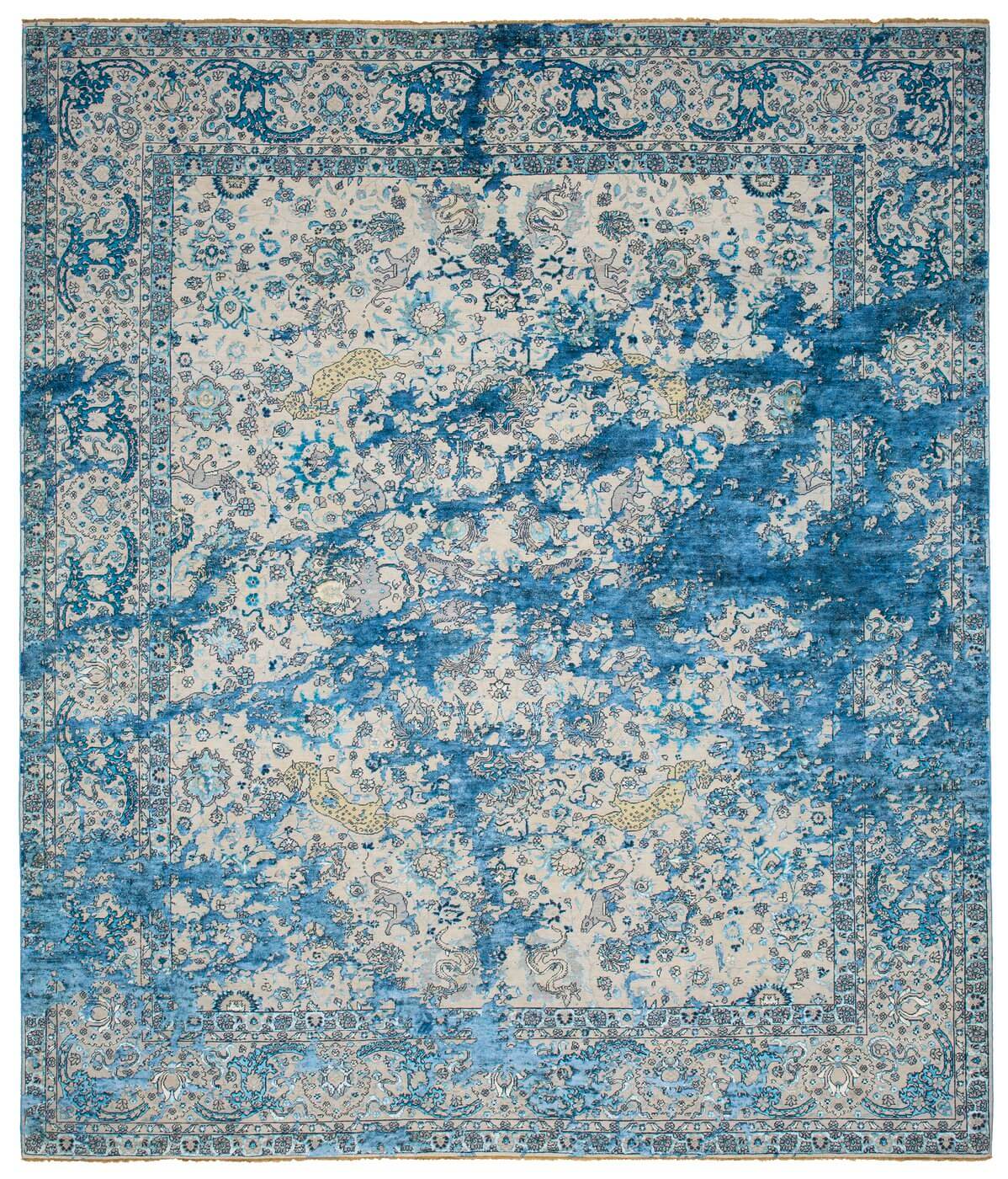 Tapis Kirman Jungle Ciel