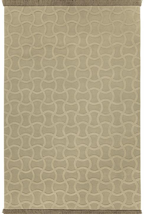 Tapis Taupe Tufté à la Main