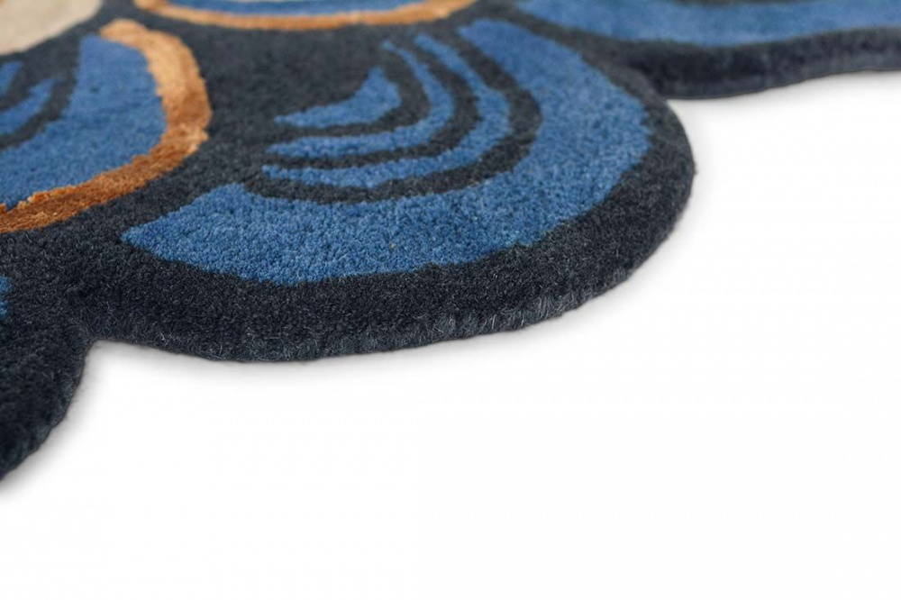 Tapis Rond Masquerade Bleu 160008