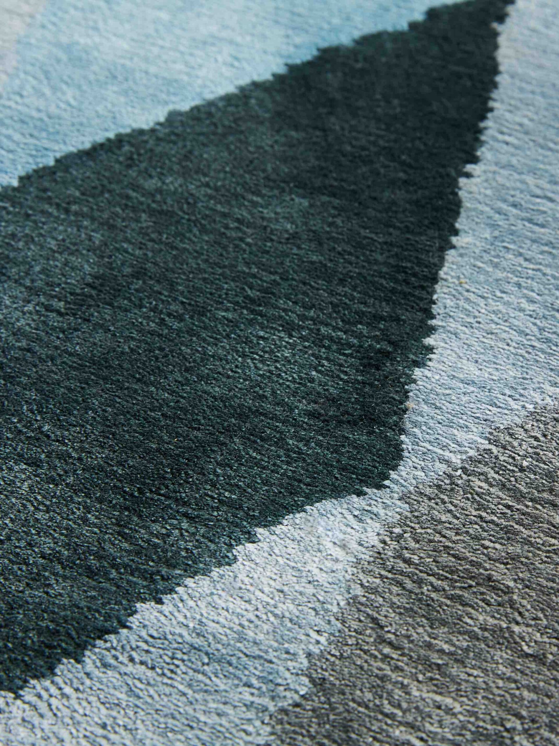 Tapis Losanges Ivre Bleu
