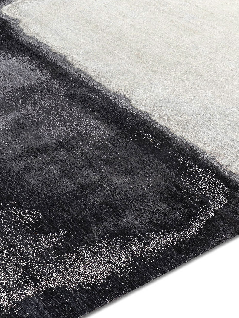 Tapis tissé main Blanc Gris
