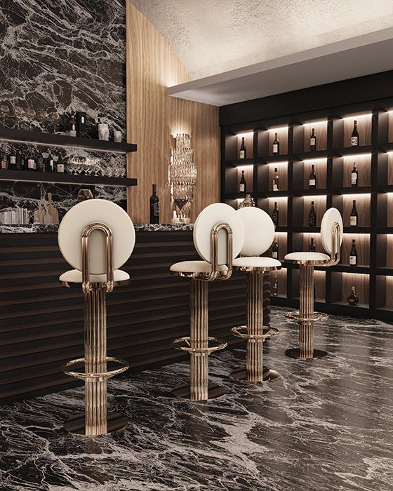 Tabouret de Bar Kelly Rond - 2