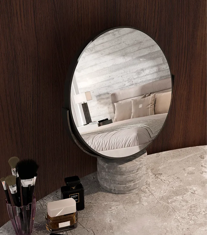 Miroir de Table avec Base en Marbre