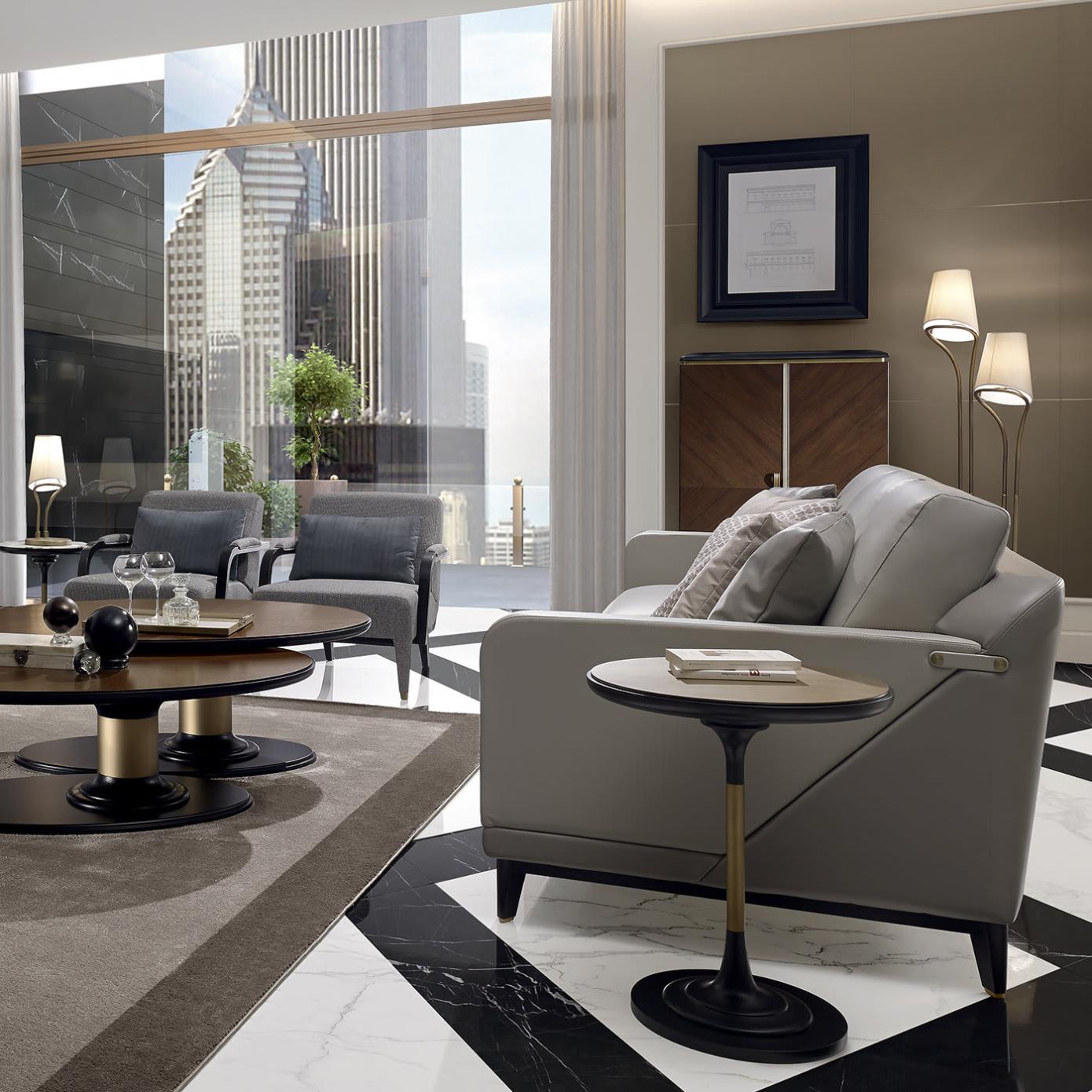 Table d'Appoint Avec Plateau En Laiton