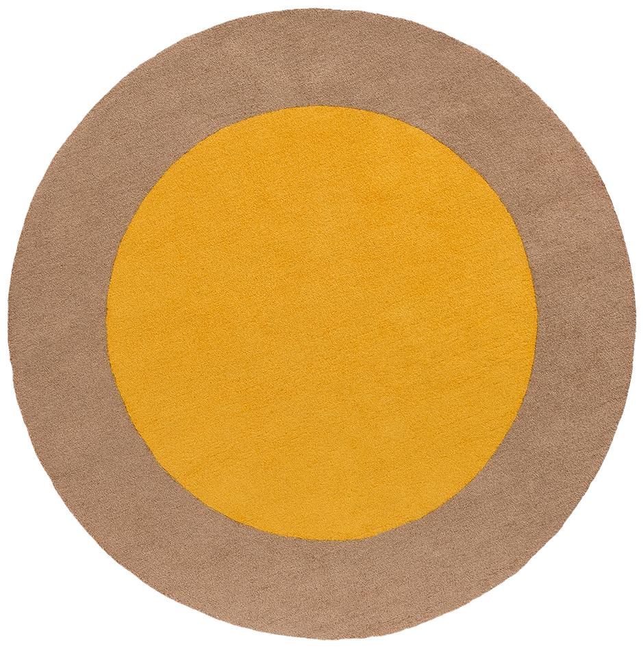 Tapis d’extérieur rond Festival Jaune