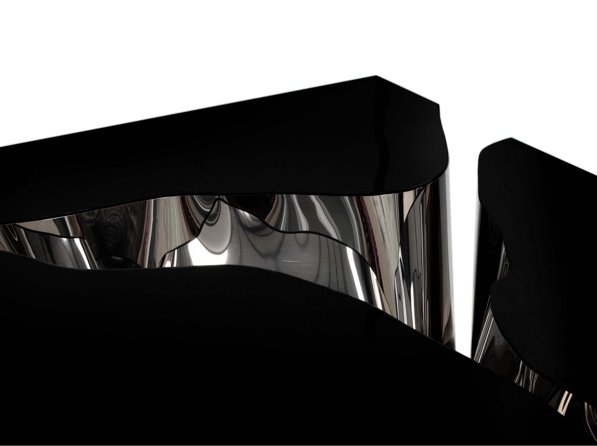 Table Centrale Noir & Argent Fissure Table Centrale Noir & Argent Fissure