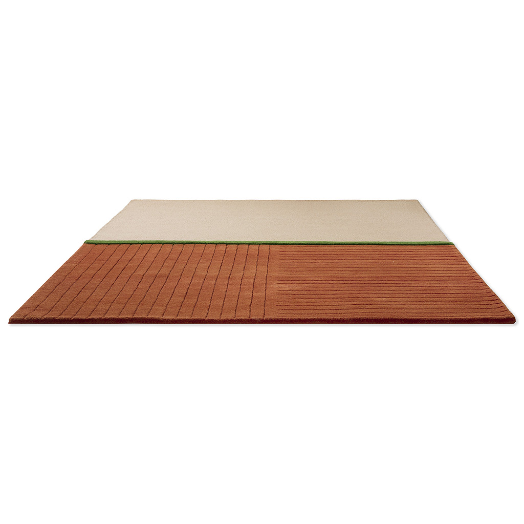 Tapis fait main Decor Rhythm Mandarine