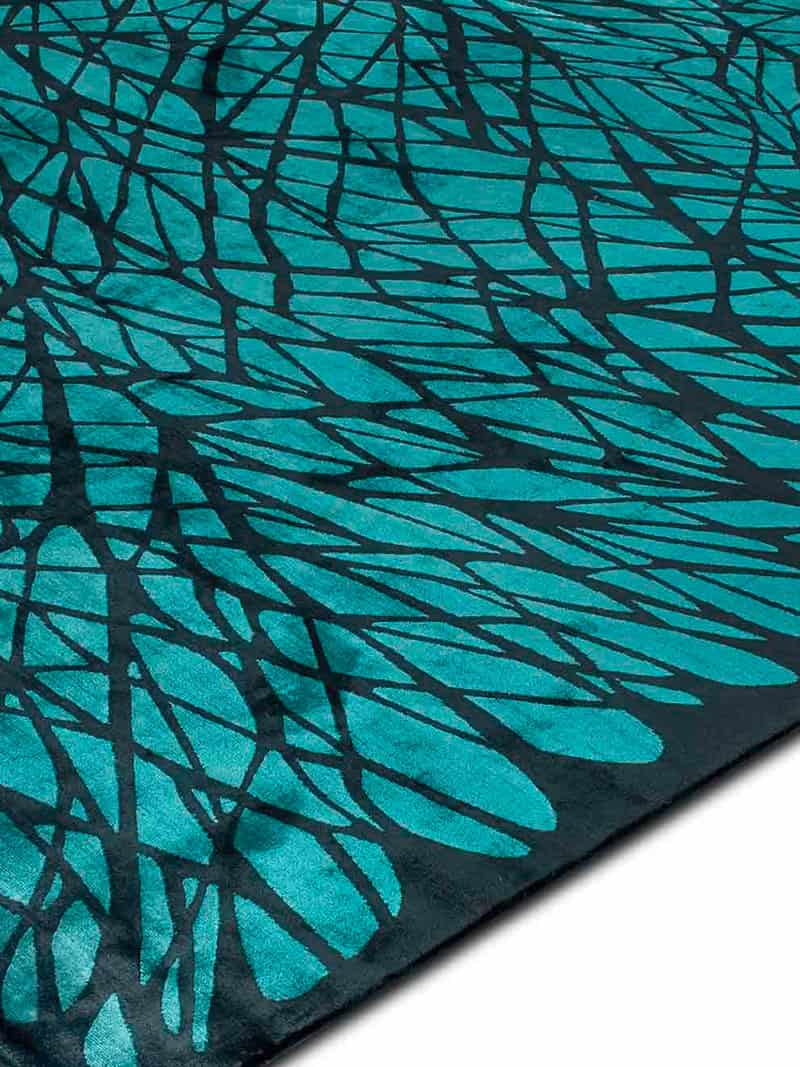 Tapis noué main de luxe Dresden Turquoise