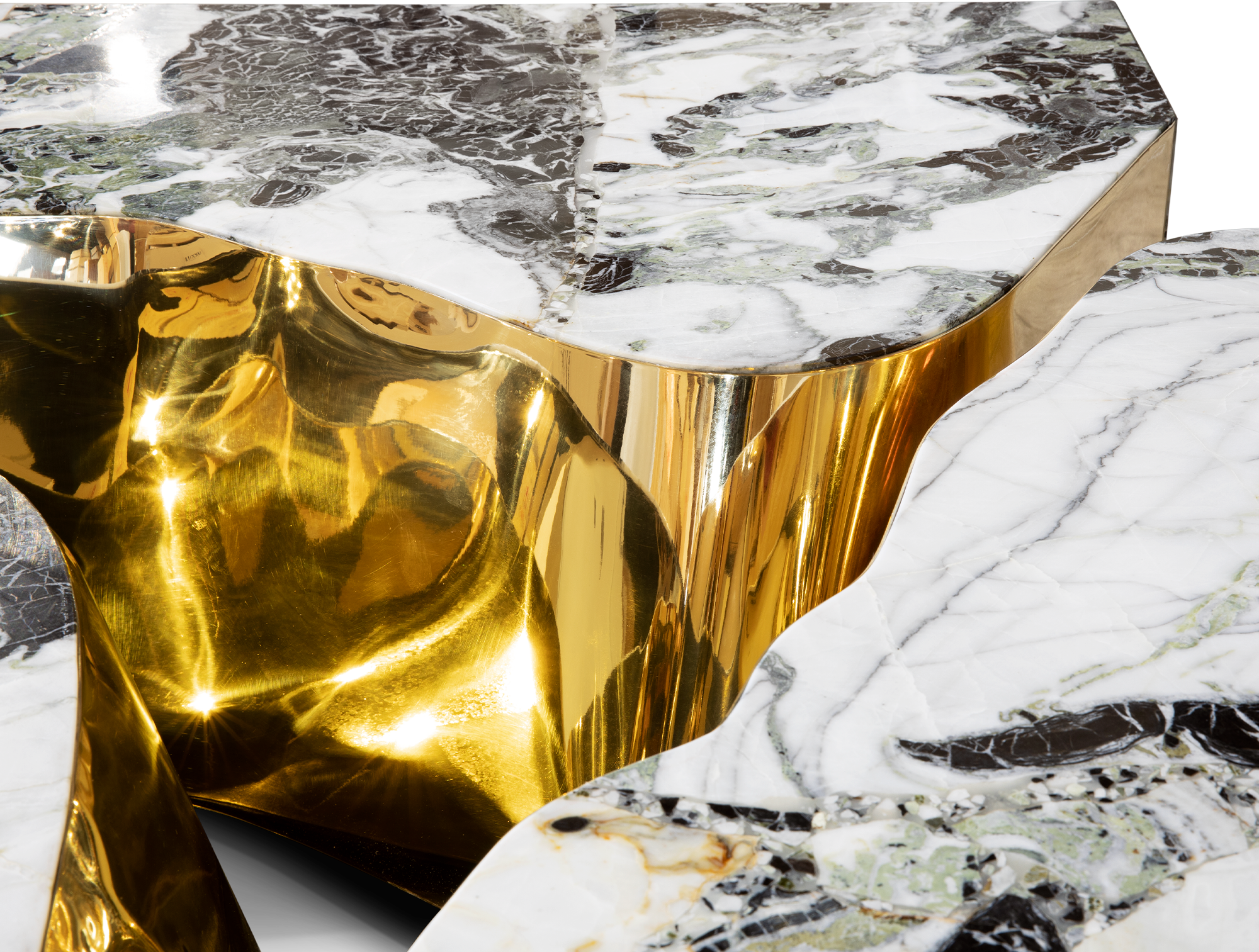 Table Basse en Marbre Fissure