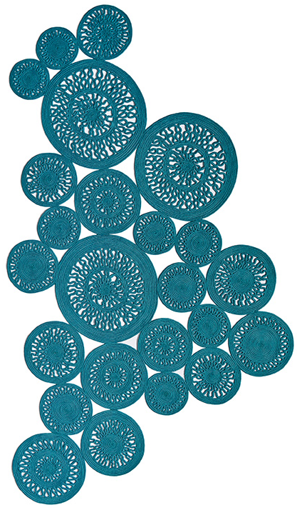 Tapis Alyssa Twist Bleu Sarcelle | Taille: 160 x 230 cm