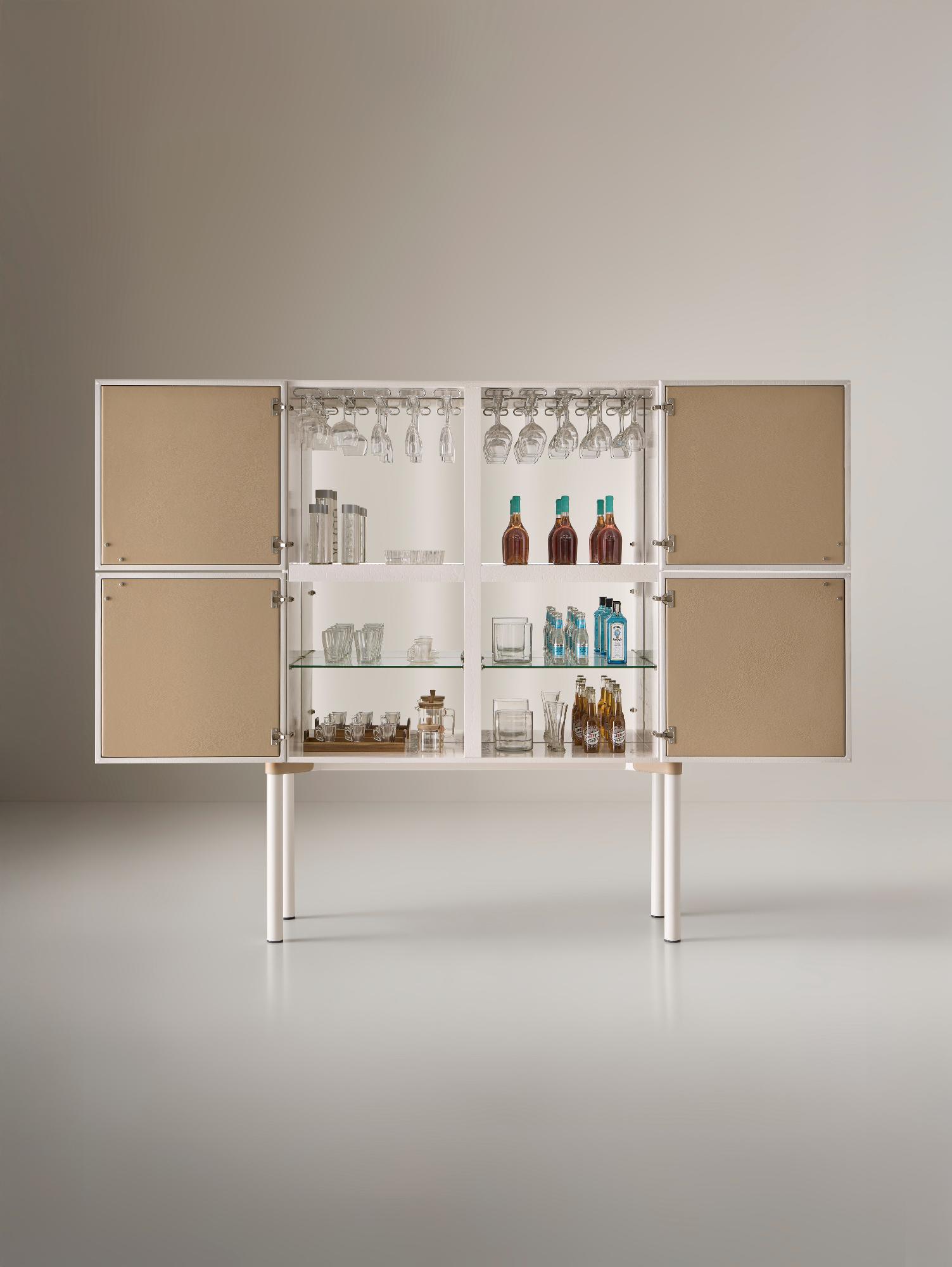 Bar contemporain blanc Alexandra