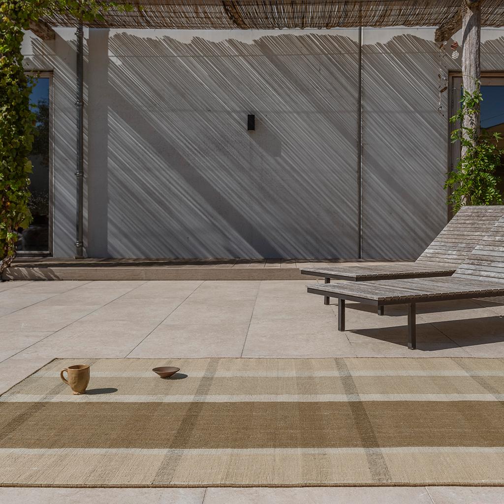 Tapis d’extérieur Zona Rayures Blocs Noix de Cajou