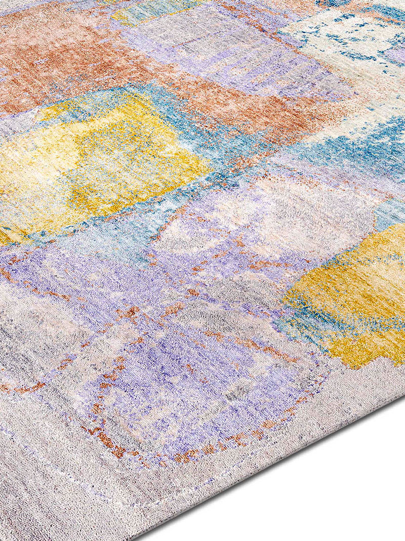 Tapis noué main de luxe Pastel Menthe