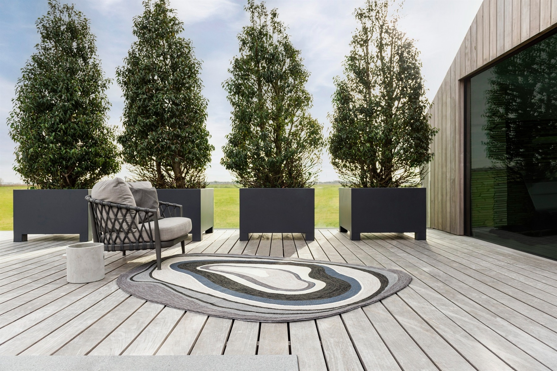 Tapis d’extérieur Habitat Aura Gris 477304