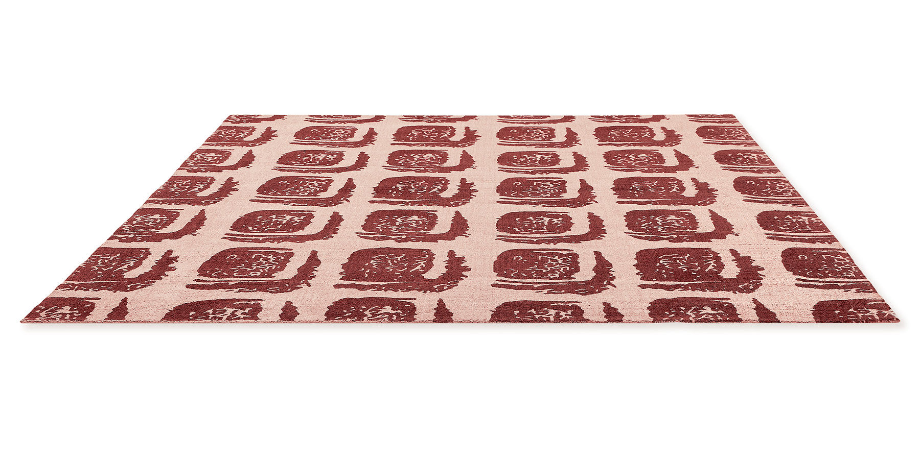Tapis Woodblock Rouge